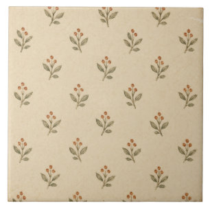 Carreau Petit motif botanique de sauge Cottage