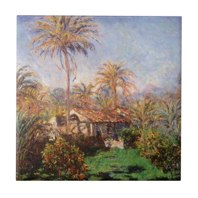 Carreau Petite ferme rurale à Bordighera par Claude Monet (Devant)