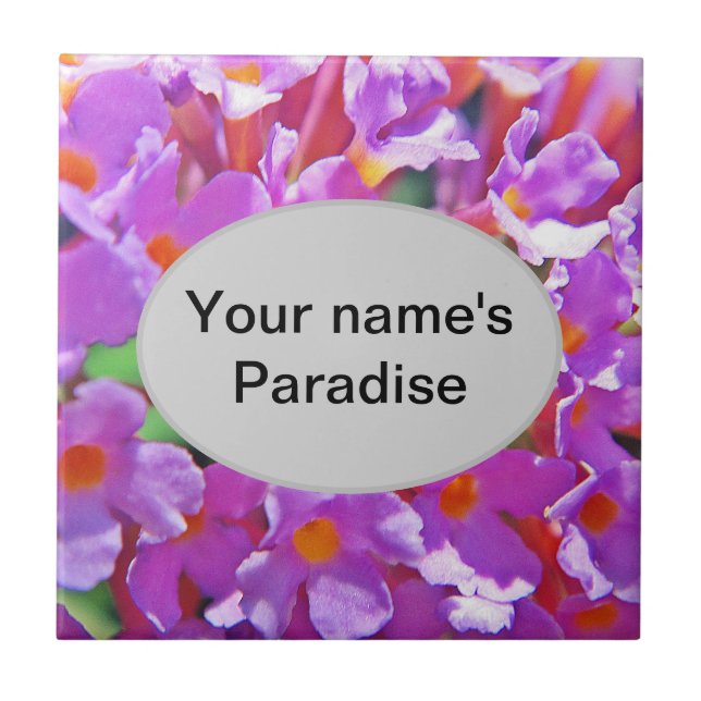 Carreau Petites Fleurs mignonnes pourpres (Devant)