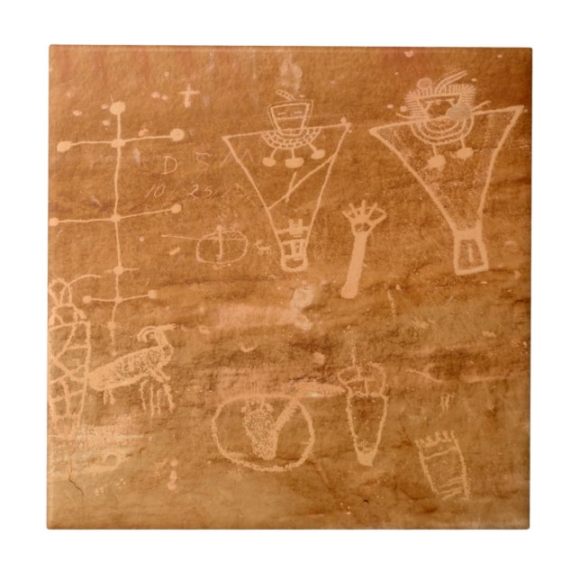 Carreau Pétroglyphes de canyon de Sego - ressorts de (Devant)