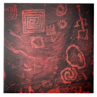 Carreau Petroglyphes Hopi Cave Écrits Art Carrelage en cér