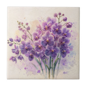 Carreau Phalaenopsis d'orchidée violette