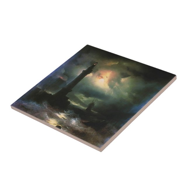 Carreau Phare napolitain d'Ivan Aivazovsky- (Côté)