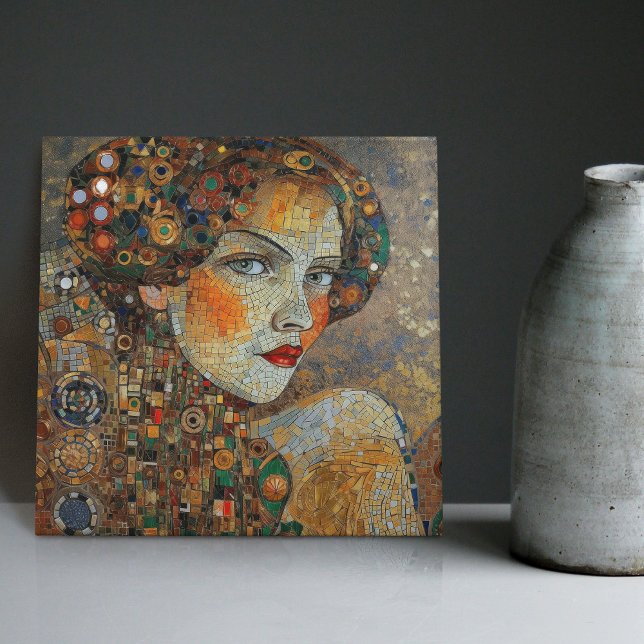 Carreau Phase d'or Gustav Klimt Mosaic Edwardienne femme (Créateur téléchargé)