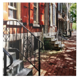 Carreau Philadelphie PA Street Avec Orange Shutters
