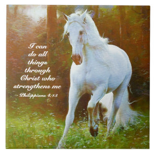 Carreau Philippiens 4:13 Tout par le Christ, Cheval