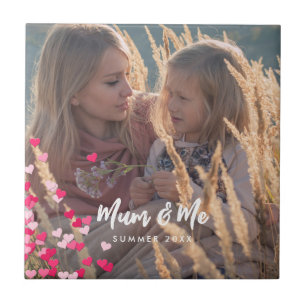 Carreau Photo Personnalisée Écriture Moderne Écrits Éparpi