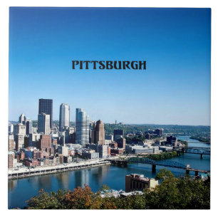 Carreau photographie de la ligne d'horizon de Pittsburgh,