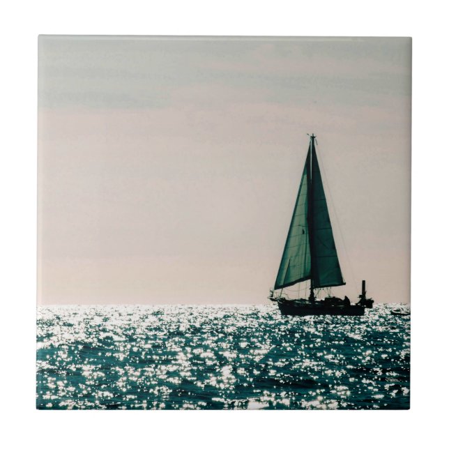 Carreau Photographie marine de l'océan bleu (Devant)