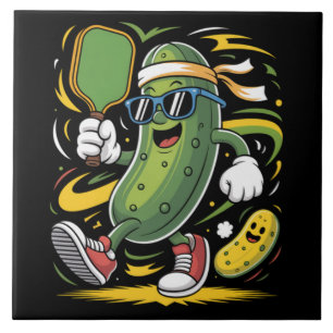 Carreau Pickle Jouant au Pickleball