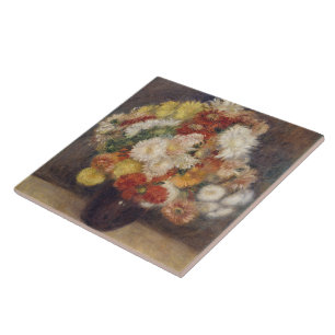 Carreau Pierre Auguste Renoir Bouquet de Chrysanthèmes
