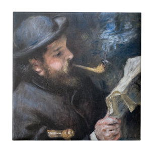 Carreau Pierre-Auguste Renoir - Claude Monet lisant