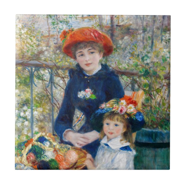 Carreau Pierre-Auguste Renoir - Deux soeurs sur la terrass (Devant)