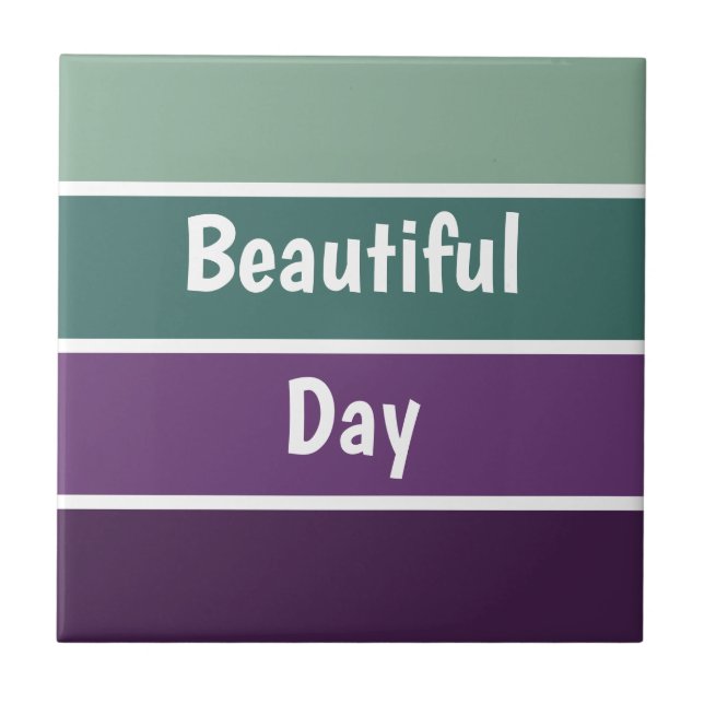 Carreau Pierre De Tailles Vertes Et Violettes (Devant)