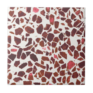 Carreau Pierre rouge cerise Abstraite moderne Terrazzo