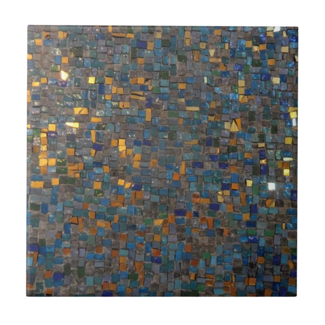 Carreau Pierres mosaïques en Dessous de verre de verre ble (Devant)