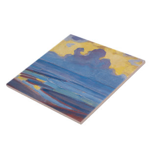 Carreau Piet Mondrian au bord de la mer Peinture fantaisie