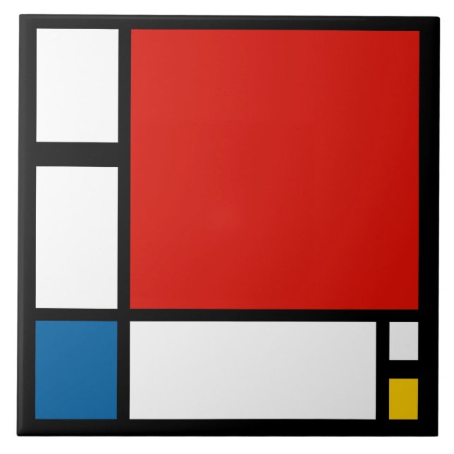 Carreau Piet Mondrian, Composition ii (Devant)
