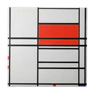 Carreau Piet Mondrian's Composition No. 4 - Art vibrant