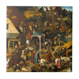 Carreau Pieter Bruegel l'Ancien - Les Proverbes néerlandai