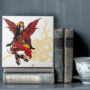 Carreau Pieuvre rouge à vapeur