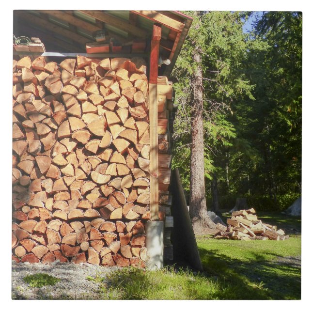 Carreau Pile en bois pour les feux de fève (Devant)