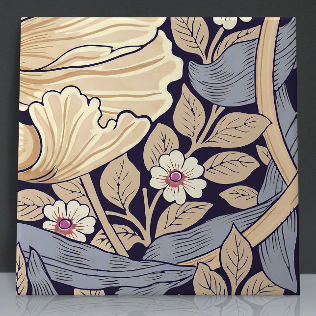 Carreau Pimpernel sans soudure 10 sur 12 Dusty Blue & Yell (Créateur téléchargé)