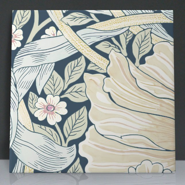 Carreau Pimpernel sans soudure 1 sur 12 Bleu jaune pâle (Créateur téléchargé)