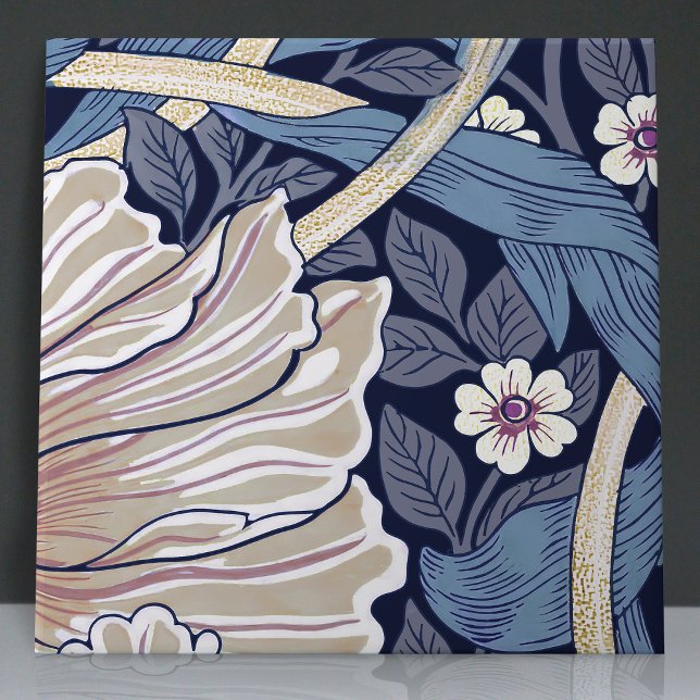 Carreau Pimpernel sans soudure 4 de 12 bleu poussiéreux et (Créateur téléchargé)