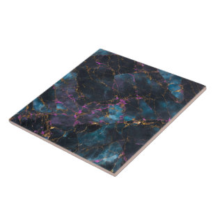 Carreau Pink Ocean Blue Gold Marble Collection populaire