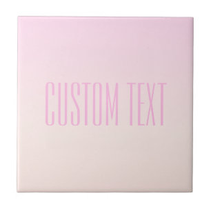 Carreau Pink to Peach Sunset Ombre avec texte personnalisa