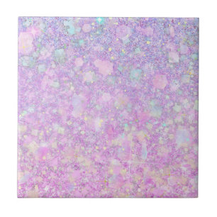 Carreau Pink violet couleur pastel Faux Parties scintillan