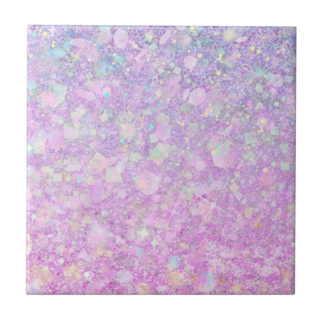 Carreau Pink violet couleur pastel Faux Parties scintillan (Devant)