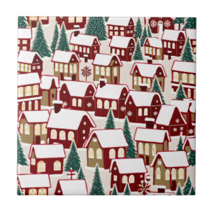 Carreau Pique-nique de Noël village de Noël