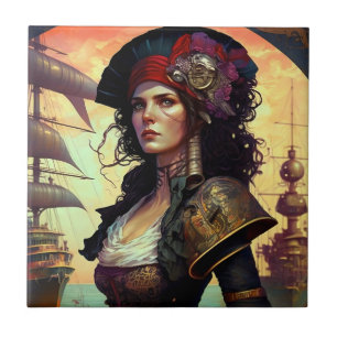 Carreau Pirate Woman Imaginaire Art