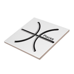 Carreau PISCES, Conception abstraite du signe zodiaque, T-