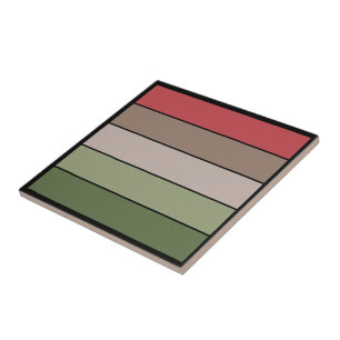 Carreau Pistachio Coquille verte Rouge Brown rayures