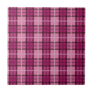 Carreau Pixel Plaid_Magenta-Black