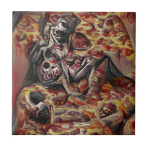 Carreau Pizza deathtrap graphique art abstrait