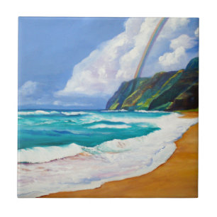 Carreau Plage de Kauai Polihale avec tuile en céramique ar
