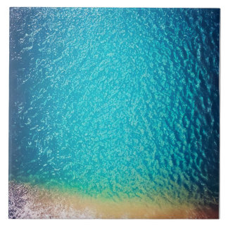 Carreau plage de sable bleu orange