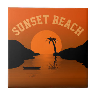 Carreau Plage du coucher de soleil
