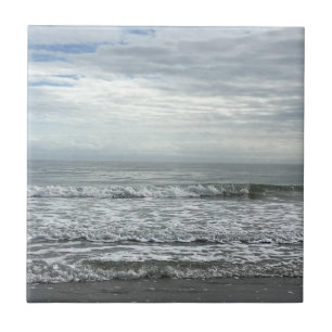 Carreau Plage Ocean Water Sky Blue White Grey Cute Coastèr