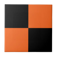 Plaid de contrôle du bison orange et noir