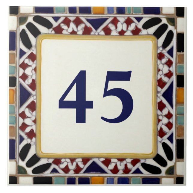 Carreau Plaque d'affichage Mosaic méditerranéen (Devant)