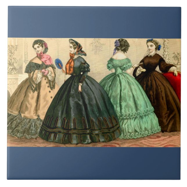 Carreau Plaque de mode allemande 1861 (Devant)