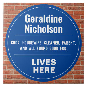 Carreau Plaque murale commémorative amusante