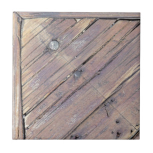 Carreau Plaque texturée en bois patiné