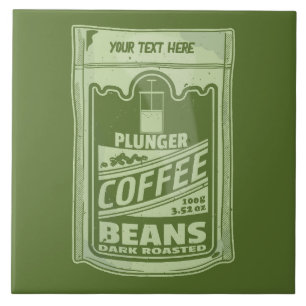 Carreau Plongeur café pop art emballage alimentaire illust