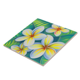 Carreau Plumeria tropicale